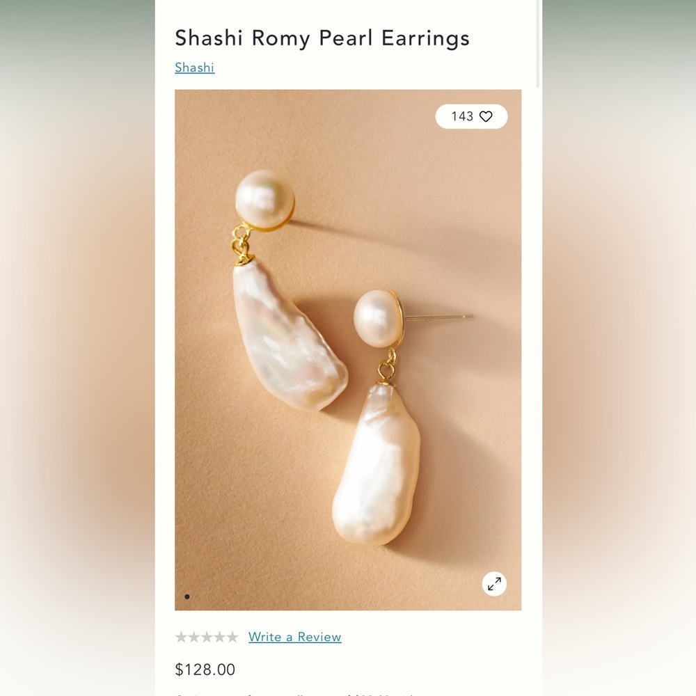Shashi Romy Pearl Earrings